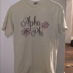 Light Yellow alpha phi shirt